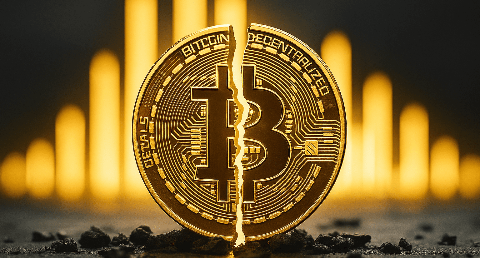 Bitcoin halving concept with miners and supply schedule